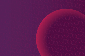 Fond de vecteur abstrait violet foncé avec sphère