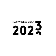 2023 new year logo design with turn of numbers style