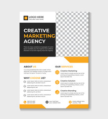 Corporate Flyer Layout with Graphic Elements