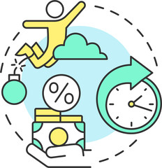 Availability of funds concept icon. Active duty pay deposits. Choosing credit union abstract idea thin line illustration. Isolated outline drawing. Editable stroke. Arial, Myriad Pro-Bold fonts used