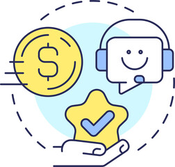 Examine digital banking concept icon. Check mobile access to account. Online service abstract idea thin line illustration. Isolated outline drawing. Editable stroke. Arial, Myriad Pro-Bold fonts used
