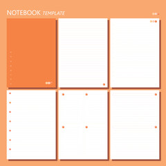 Peach simple journal planner template