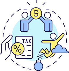 Credit union concept icon. Nonprofit financial cooperative. Savings account abstract idea thin line illustration. Isolated outline drawing. Editable stroke. Arial, Myriad Pro-Bold fonts used