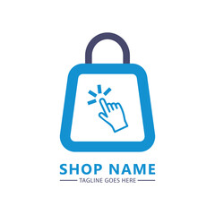  e-commerce online shop logo design template