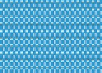 Abstract Vector Seamless Checkered Square and trellis geometric, chevron Pattern blue