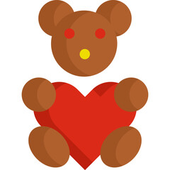 love color flat icon vector