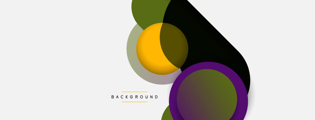 Obraz premium Creative geometric wallpaper. Minimal abstract background. Circles composition vector illustration for wallpaper banner background or landing page