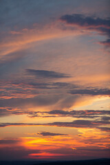 Colorful sunset over the mountains
