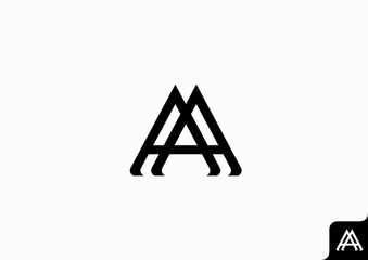 Letter AA logo design flat icon