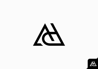 Letter AD logo design flat icon