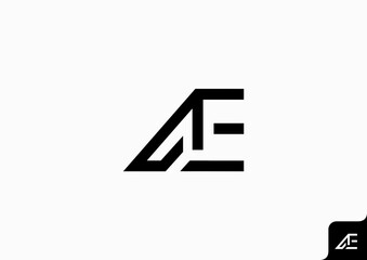 Letter AE logo design flat icon