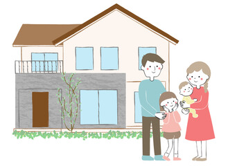 マイホームと家族　新築　子育て世代