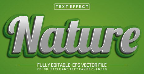 Fototapeta premium Nature text 3d editable style effect
