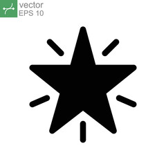 Star award solid icon. simple star rating for symbol, contest winner sign, favorite rate achievement for web and app. vector illustration design on white background. EPS 10