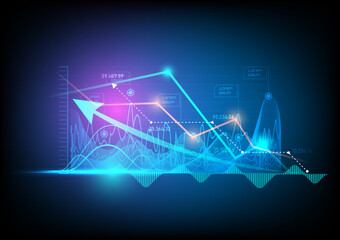financial stock market graph background image