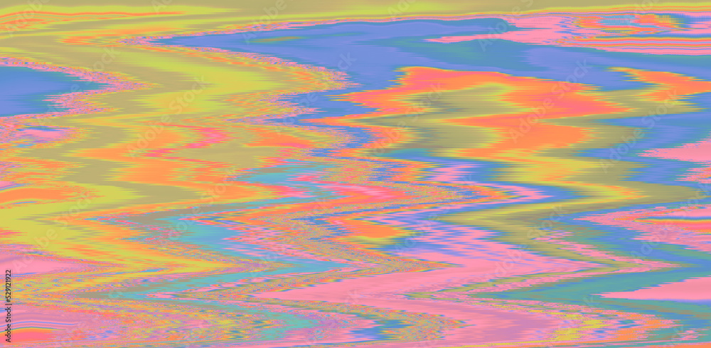 Poster Glitched TV screen with distorted lines. Texture with VHS datamoshing effect.