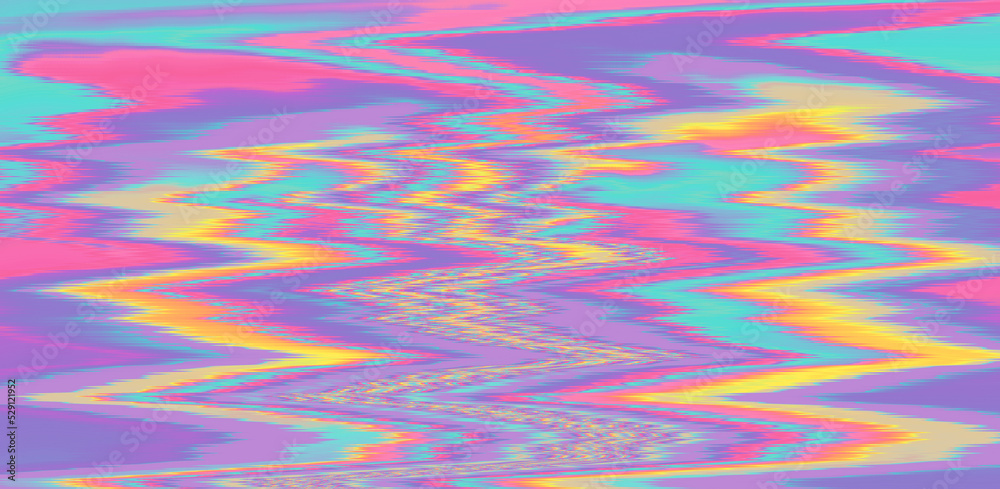 Leinwandbilder glitched tv screen with distorted lines. texture with vhs datamoshing effect.