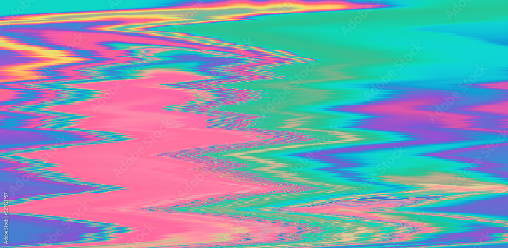 Leinwandbilder glitched tv screen with distorted lines. texture with vhs datamoshing effect.