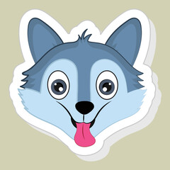Sticker or label of Happy Wolf.
