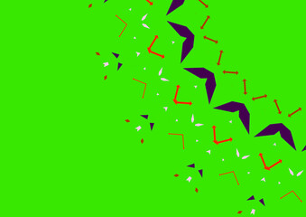 図形を組み合わせた幾何学模様のようなカードデザイン　黄緑色　背景や素材にも