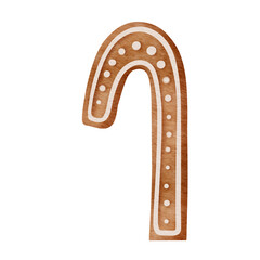 Watercolor gingerbread.