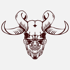 skull with wings