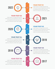 Fototapeta premium Modern Timeline Infographics (Vertical)