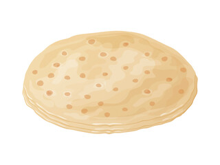 Tortilla. Pita bread. Mexican food, cuisine. Delicious snack, design element for menu, advertising.