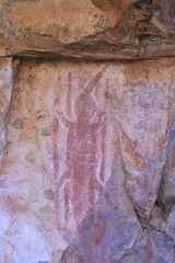 Australian Aboriginal mythology painted on rock galleries in Kimberley Western Australia