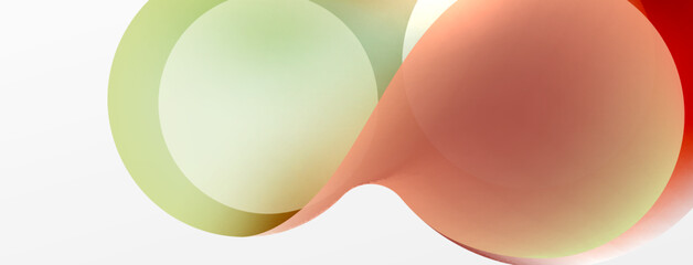 Fluid abstract background, round shapes and circle flowing design for wallpaper, banner, background or landing