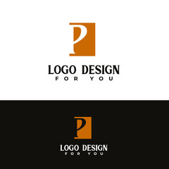 P letter logo design minimal and modern logotype vector template