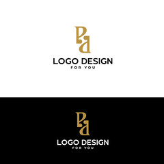 p and d letter logo design minimal and modern logotype vector template