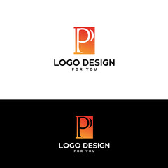 P letter logo design minimal and modern logotype vector template