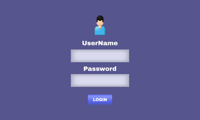 unique realistic login form 3d design isolated on isolated on background.Trendy and modern vector in 3d style.