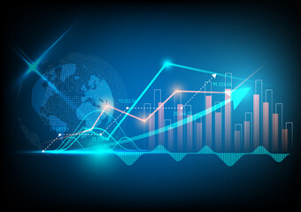world financial stock market graph abstract background