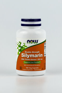 Silymarin (milk Thistle Extract) Editorial. Dietary Supplement In The Jar