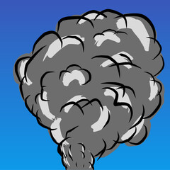illustration of smoke explosion. vector format
