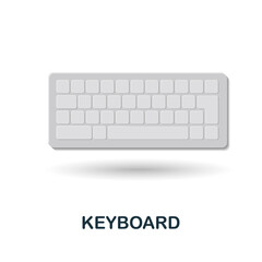 Keyboard icon. 3d illustration from blogger collection. Creative Keyboard 3d icon for web design, templates, infographics and more