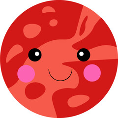 Obraz premium Cartoon planet vector. full color planet illustration