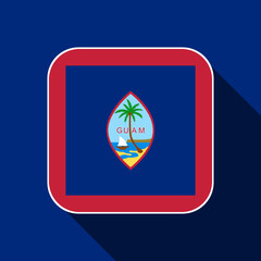 Guam flag, official colors. Vector illustration.