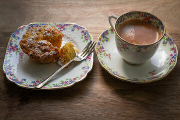cup of coffee and muffin