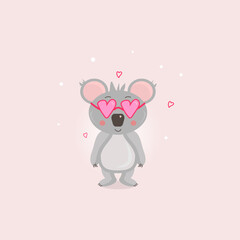 koala and hearts 3000px 3000 px
