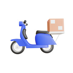 Obraz premium Scooter and delivery packages