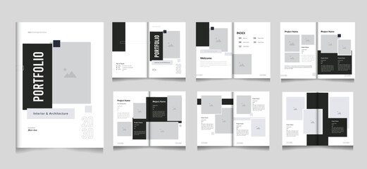 Modern Portfolio Templates, Architecture Interior Portfolio Design