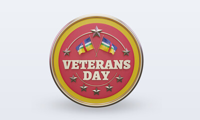 3d Veterans day Central African Republic rendering front view