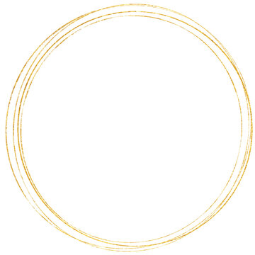 Gold circle frame texture and gradients