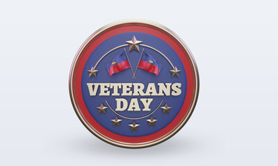 3d Veterans day Liechtenstein rendering front view