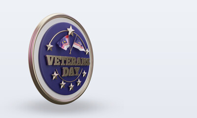 3d Veterans day Malaysia rendering left view