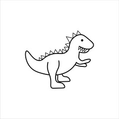 Obraz na płótnie Canvas dinosaur icon vector illustration symbol