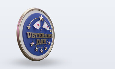 3d Veterans day Nepal rendering left view